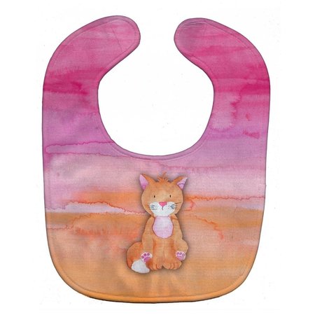 CAROLINES TREASURES Orange Cat Watercolor Baby Bib BB7354BIB